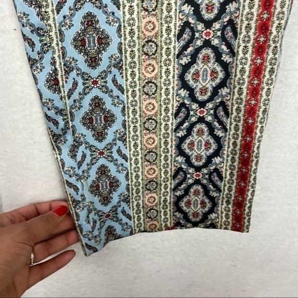 Zara Multicolored Printed Lightweight High Rise Straight Leg Pant - Picture 6 of 10